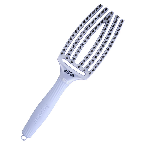 Olivia Garden Щетка для волос Fingerbrush Boar&Nylon Polar Blue