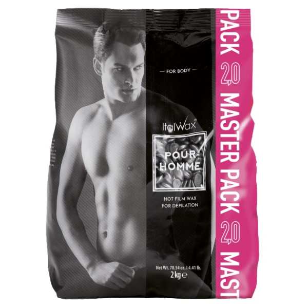 Italwax Воск горячий (пленочный) Pour Homme мужской гранулы, 2 кг