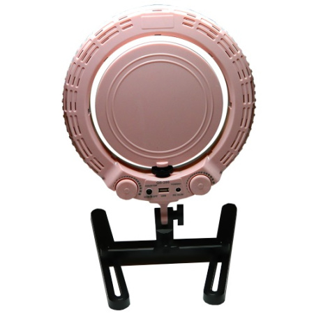 Лампа кольцевая на стол OKIRO Led Ring 128 (розовая)