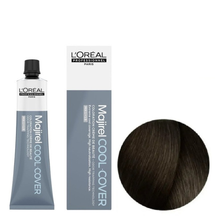 Крем краска для волос L'oreal Majirel Cool Cover 6.17 пепельно-металлизированный, 60 мл