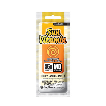 Крем для загара SolBianca Active Sun Vitamin 35х bronzer с маслом арганы, экстрактом женьшеня, 15 мл