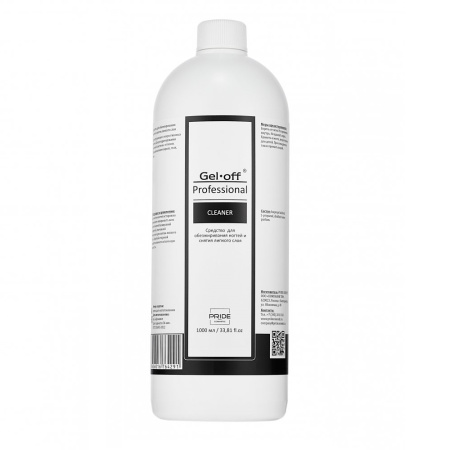 Gel-off CLEANER Средство для обезжиривания ногтей и снятия липкого слоя, 1000 мл