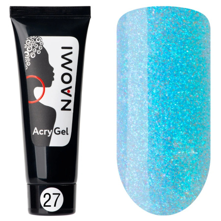 Naomi AcryGel, 15гр (в тубе)27 Лазурь (блеск)