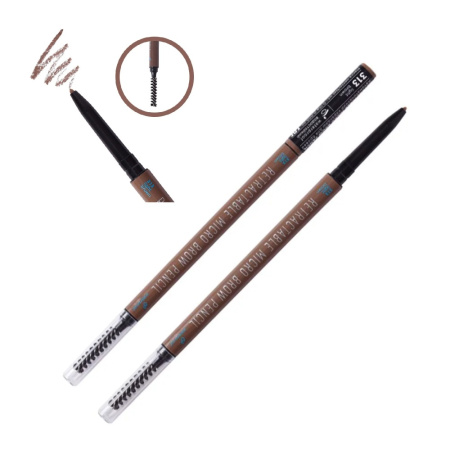 Карандаш автоматический для бровей Parisa Retractable Micro Brow Pencil, т. 313 светло-коричневый