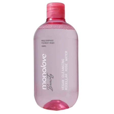 Мицеллярная розовая вода Monolove Vegan, 500 мл