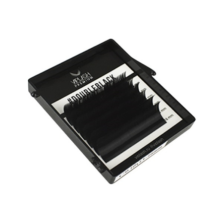 Ресницы Viplash Double Black 6 линий микс C 0.10 7-12 мм
