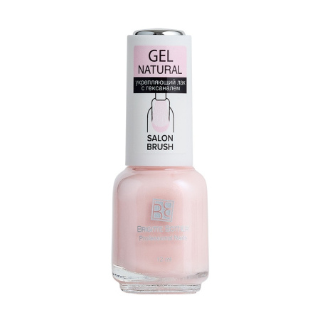 МП Brigitte Bottier Укрепляющий лак с гексаналем GEL NATURAL тон 09 нежно-розовый с шиммером, 12 мл
