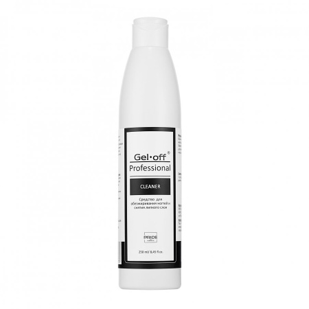 Gel-off CLEANER Средство для обезжиривания ногтей и снятия липкого слоя, 250 мл