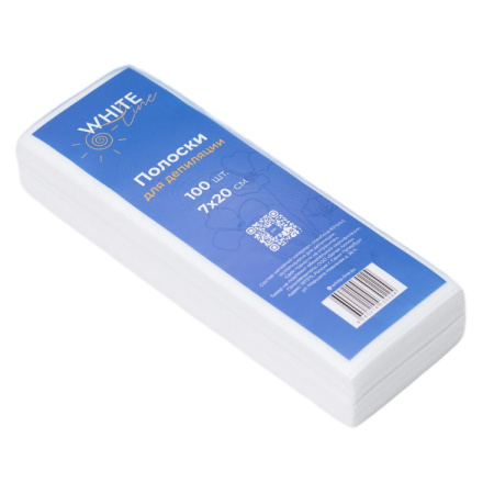 Полоски для депиляции White Line 7*20 Cпанбонд белый, 100 шт