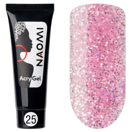 Naomi AcryGel в тубе 25 Розовый (блеск), 15 г