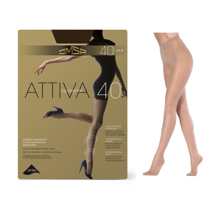 Колготки Omsa Attiva 40 den, Caramello, 4