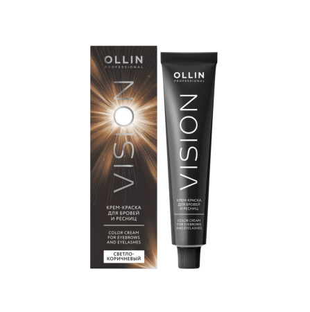 Крем-краска для бровей и ресниц Ollin Vision светло-коричневая, 20 мл